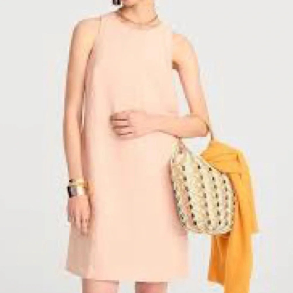 J. Crew Button Back Linen Sleeveless Shift Dress in Pale Guava - Size XS